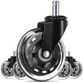 VADIM SoftGlide Rollenset – 11 mm × 22 mm, 5 Stück, schwarz, für Bürostühle