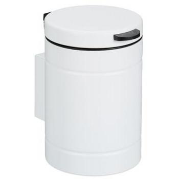 White Round Bathroom Wall Bin with Inner Container