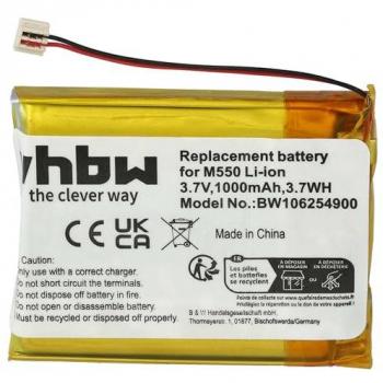 Batteria Li-Ion 1000mAh per PDA e Tablet Palm IA1W721H2, IA1W416A2, IA1TA16A0