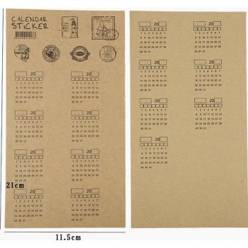 2pcs Planner Accessories Calendar Stickers