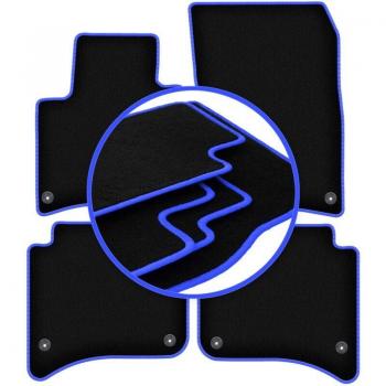 Tapis anti‑glissement CARLUX‑BLUE pour Porsche Cayenne II SUV 2010‑