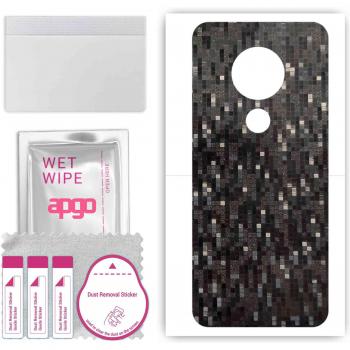 Foil‑Finish Carbon Black Back Sticker – Nokia 6.2 Compatible