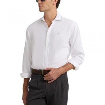 Camisa Sport Oxford Parche Blanca para Hombre Silbon