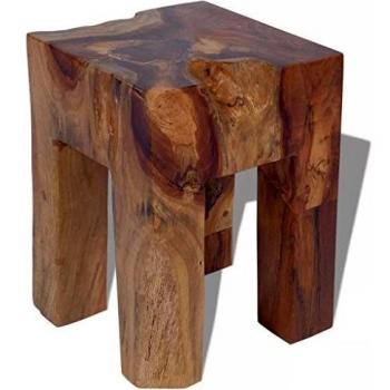 VidaXL Natural Teak Wood Stool