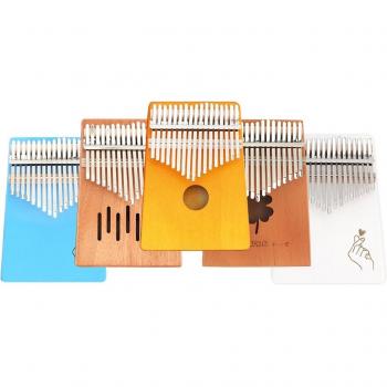 Kalimba Thumb Piano 17 Keys with Heart Pattern Sound Hole