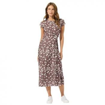 M&Co Brown Twisting Front Dress