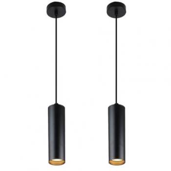 Suspension Lumineuse ALPINALUZ LAON Aluminium Noir Douille GU10