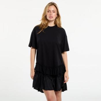 AllSaints Black Ruffled Short Dress – Feyre Large