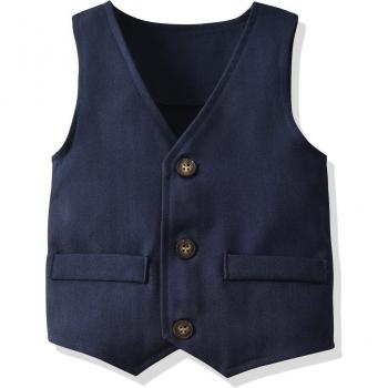 Boys Solid Color Vest