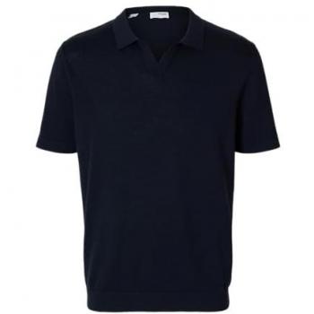 Selected Homme Kurzarm Polohemd Dunkelblau