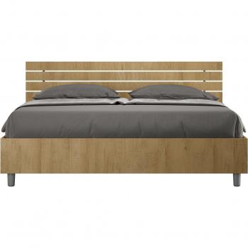 Canapé abatible Ityhome 160x190 efecto madera roble natural con almacenamiento