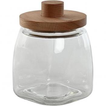 Bote Home ESPRIT de Cristal y Madera de Haya