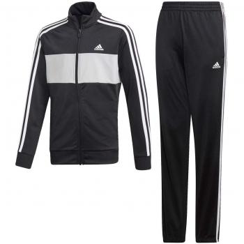 Adidas YB TS TIBERIO Survêtement Garçon Noir/Grey Deux F17/Blanc, Bas:Noir, FR : L (Taille Fabricant : 1112)