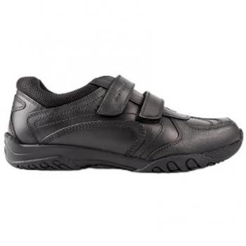 Boys’ Black Leather Jezza 2 by Hush Puppies – UK 4