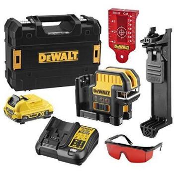 DeWalt 5 Spot Red Laser Level with 2Ah Battery and Accessories