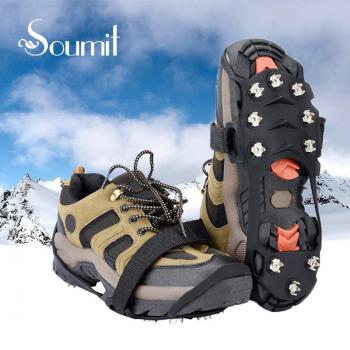 Crampones de Nieve Soumit, Pinzas de Hielo de Acero al Manganeso, 10 Tachuelas