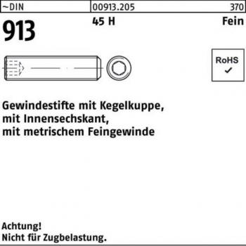 Nobrand Gewindebolzen M12 mit Kegelkuppe 100 Stück