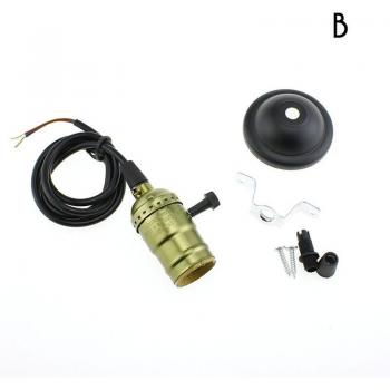 Lampe suspendue rétro E27 avec interrupteur, douille à vis, 110V/220V