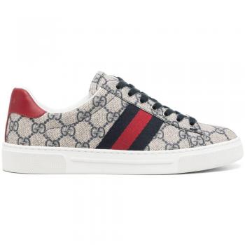 Gucci Beige Women's Sneakers GG Supreme Canvas Size 7.5 US