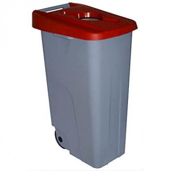 Cubo Reciclaje Denox 110 Litros Rojo