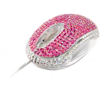 Mouse Trust Bling‑Bling RGB Rosa