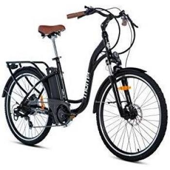 MOMA BIKES VAE 26 – Aluminium, SHIMANO 7V, Freins à Disques Hydraulique, Batterie Li-ion 36V 16Ah