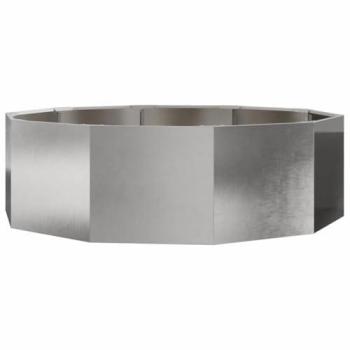 120 cm Square Silver Planter – Stainless Steel, vidaXL Edition