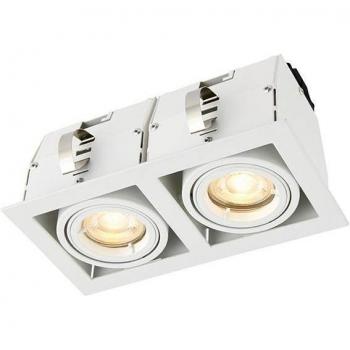 Garrix LED Twin Tiltable Recessed Light Matt White