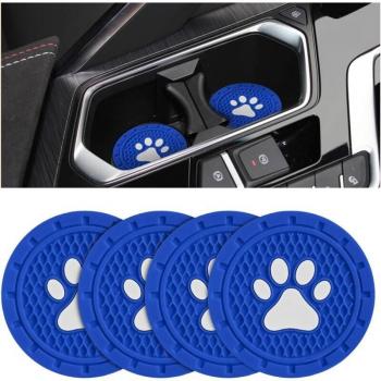 Lot de 4 dessous de verre PVC motif chien