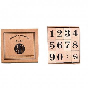 Timbre standard en bois pour scrapbooking avec abréviation de mois