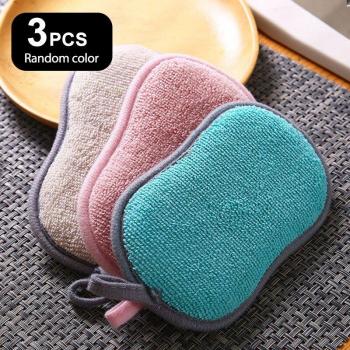 Dual-Sided Dishwashing Sponge