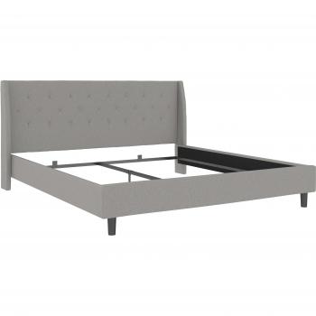 Polsterbett Royalty – Webstoffbezug – 140 × 200 cm, Loft24, 195 cm × 104 cm × 215 cm