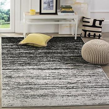 Silvery Slate Adirondack Striped Floor Mat 4 by 6 feet