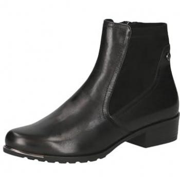 Bottine CAPRICE, noir, talon bloc, matériaux cuir et textile, P.40