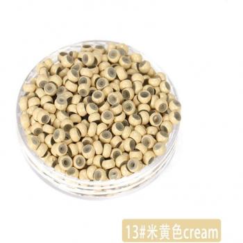 Perles doublées en cuivre et silicone 3*2mm pour extensions de cheveux