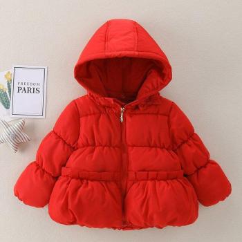 Parka douce à capuche et chapeau amovible pour bébés filles