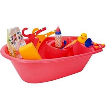 Bain pour poupées Heless rose avec accessoires 51 cm