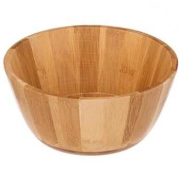 Saladier Rond en Bambou 19cm Crudités Naturel Marron