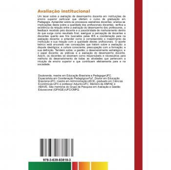 Vasconcelos de Oliveira Tahim, Ana Paula: Avaliação institucional