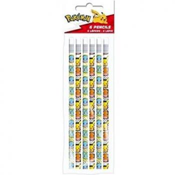 Cyp Pokémon Malstift‑Set 6‑Stück mit integriertem Radiergummi