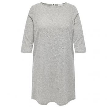 Only Carmakoma CARMARTHA Long Shirtkleid in Grau-2, 3/4 Ärmel, Overknee Passform – 4256