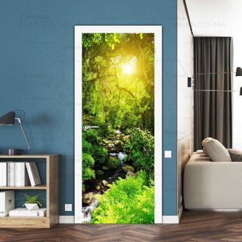 Imagen Decorativa Puerta Bosque Sunrise