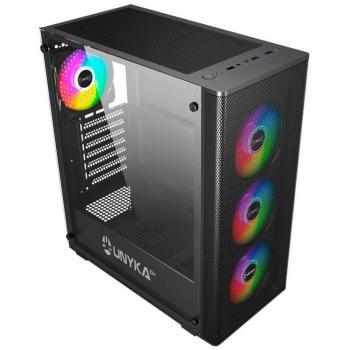 UNYkach Mir 100 Boîtier de jeu ATX avec panneau en verre trempé