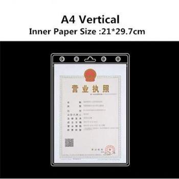 A4 Clear PVC Resealable Zip Poster Holder