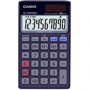 CASIO Solar-/Batteriebetriebener Taschenrechner SL-310TER+