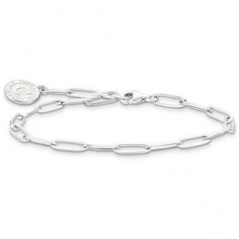 Thomas Sabo Member Charm Bracelet with White Charmista Coin silver / 15cm
