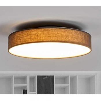 Lindby Ceiling Light Saira, Silver, Textile, 1 Light Source, 40 cm
