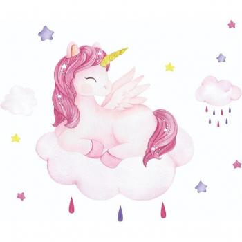 Autocollant mural licorne magique