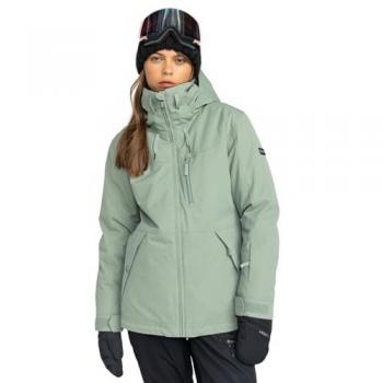 Roxy Presence Camiseta Exterior Verde Claro con Capucha – Talla Mediana