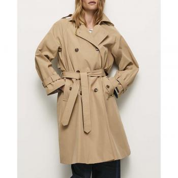 Gabardina Beige Pepe Jeans para mujer con detalles en hombros